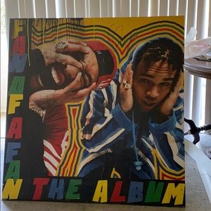 Autographed signed and painted by Chris brown!!!